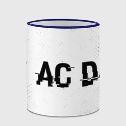 Кружка с полной запечаткой AC DC glitch на светлом фоне: надпись и символ - фото 2