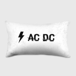 Подушка 3D антистресс AC DC glitch на светлом фоне: надпись и символ
