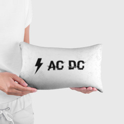 Подушка 3D антистресс AC DC glitch на светлом фоне: надпись и символ - фото 2
