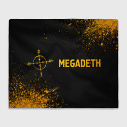 Megadeth - gold gradient: надпись и символ – Плед 3D с принтом купить со скидкой в -14%