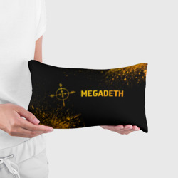 Подушка 3D антистресс Megadeth - gold gradient: надпись и символ - фото 2