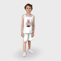 Детская пижама с шортами хлопок Кукла Барби в маске - фото 2