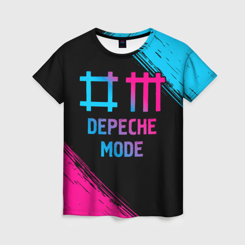 Женская футболка 3D Depeche Mode - neon gradient, цвет 3D печать