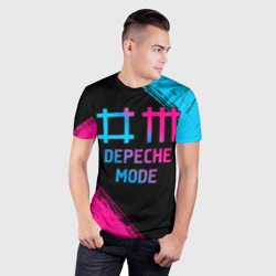 Мужская футболка 3D Slim Depeche Mode - neon gradient - фото 2