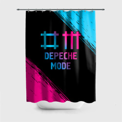 Штора 3D для ванной Depeche Mode - neon gradient