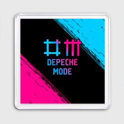 Магнит 55*55 Depeche Mode - neon gradient