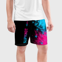 Мужские шорты спортивные Slipknot - neon gradient: по-вертикали - фото 2