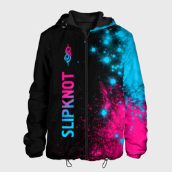 Мужская куртка 3D Slipknot - neon gradient: по-вертикали