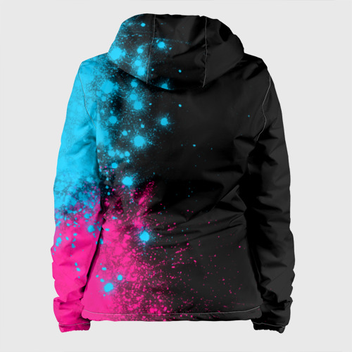 Женская куртка 3D Slipknot - neon gradient: по-вертикали, цвет черный - фото 2