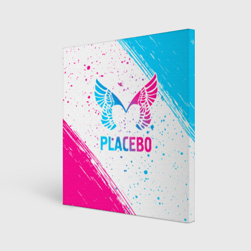 Холст квадратный Placebo neon gradient style, цвет 3D печать