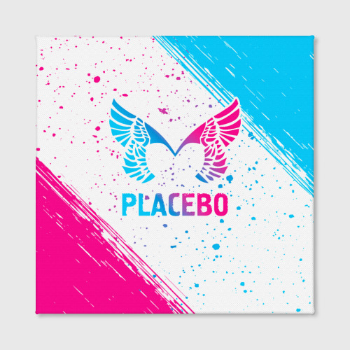 Холст квадратный Placebo neon gradient style, цвет 3D печать - фото 2