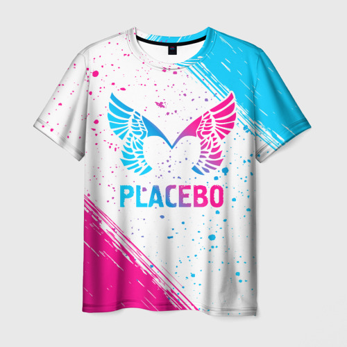 Мужская футболка 3D Placebo neon gradient style, цвет 3D печать