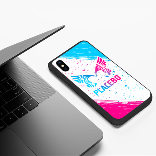 Чехол для iPhone XS Max матовый Placebo neon gradient style - фото 5