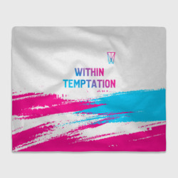 Плед 3D Within Temptation neon gradient style: символ сверху