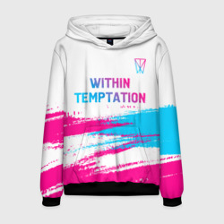 Мужская толстовка 3D Within Temptation neon gradient style: символ сверху