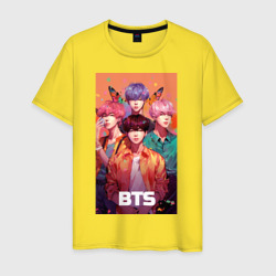 BTS kpop anime – Футболка из хлопка с принтом купить со скидкой в -20%