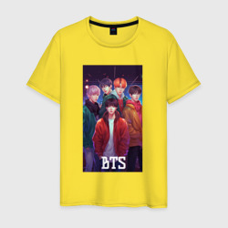 Kpop BTS art  style – Футболка из хлопка с принтом купить со скидкой в -20%