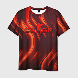 Мужская футболка 3D CS GO red   neon