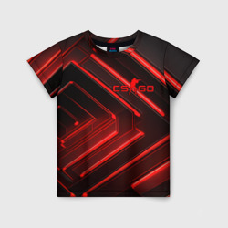 Детская футболка 3D Red neon   CS GO