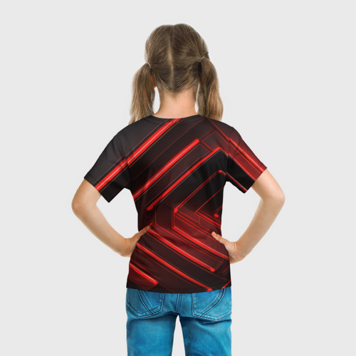 Детская футболка 3D Red neon   CS GO, цвет 3D печать - фото 6