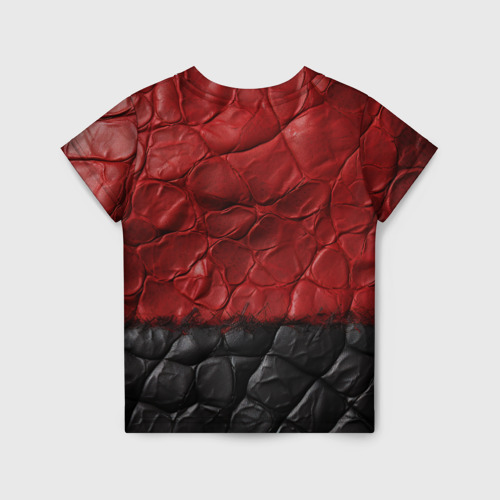 Детская футболка 3D CS GO red black texture, цвет 3D печать - фото 2