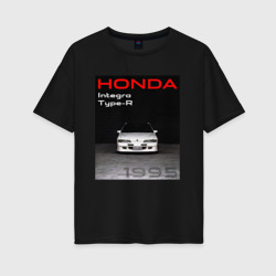 Женская футболка хлопок Oversize Honda Integra Type-R обложка