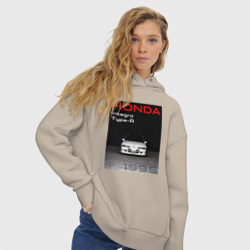 Женское худи Oversize хлопок Honda Integra Type-R обложка - фото 2