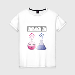 Женская футболка хлопок Химия любви