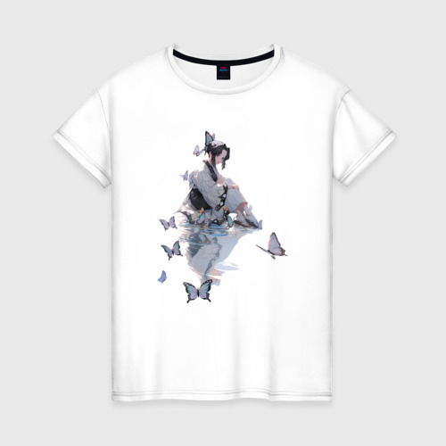 Женская футболка хлопок с принтом Shinobu-chan, вид спереди #2