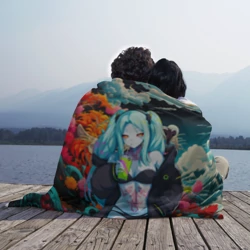 Плед 3D Ребекка и дракон - Киберпанк аниме - фото 2