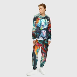 Мужской костюм с толстовкой 3D Ребекка и дракон - Киберпанк аниме - фото 2