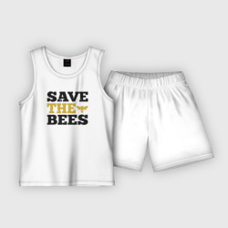 Детская пижама с шортами хлопок Спаси пчёл