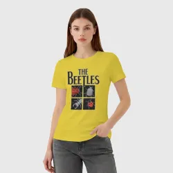 Женская футболка хлопок Beetles - фото 2