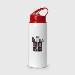 Бутылка для воды с трубочкой Beetles