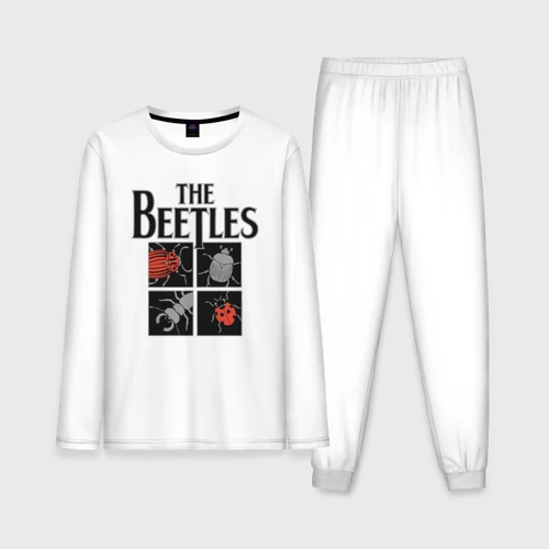 Мужская пижама с лонгсливом хлопок Beetles