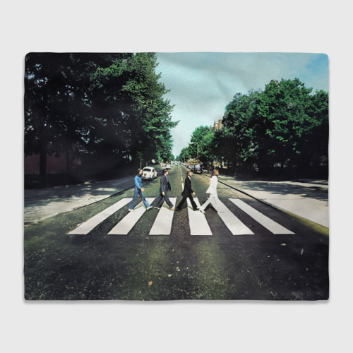 Плед 3D The Beatles альбом Abbey Road, цвет 3D (велсофт)