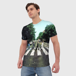 Мужская футболка 3D The Beatles альбом Abbey Road - фото 2