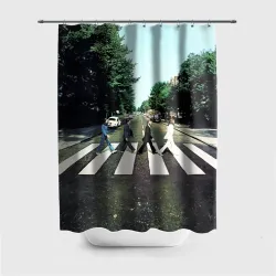 Штора 3D для ванной The Beatles альбом Abbey Road