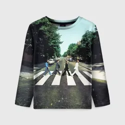 Детский лонгслив 3D The Beatles альбом Abbey Road