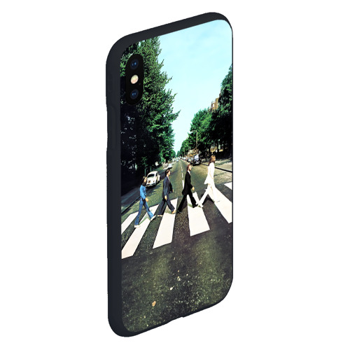 Чехол для iPhone XS Max матовый The Beatles альбом Abbey Road, цвет черный - фото 3