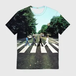 Мужская футболка 3D The Beatles альбом Abbey Road