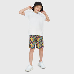 Детские спортивные шорты 3D Модный красочный камуфляж - фото 2