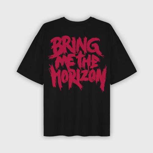 Мужская футболка oversize 3D Bring me the horizon dinosaurs, цвет 3D печать - фото 2