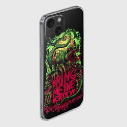 Чехол для iPhone 15 силиконовый с защитой камеры Bring me the horizon dinosaurs - фото 2