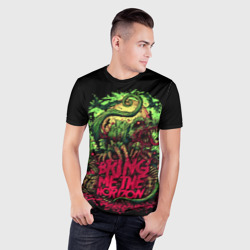 Мужская футболка 3D Slim Bring me the horizon dinosaurs - фото 2