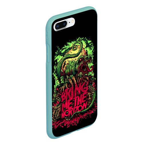 Чехол для iPhone 7Plus/8 Plus матовый Bring me the horizon dinosaurs, цвет мятный - фото 3