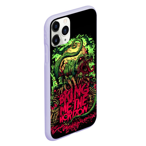 Чехол для iPhone 11 Pro матовый Bring me the horizon dinosaurs, цвет светло-сиреневый - фото 3