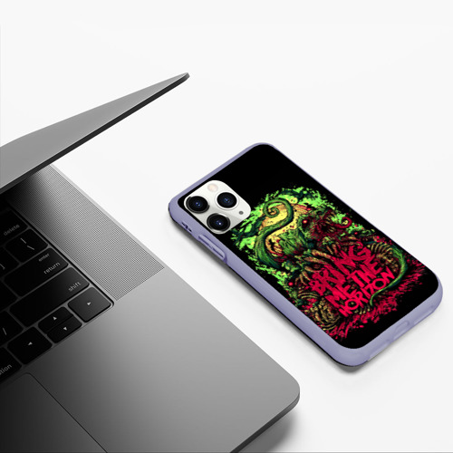 Чехол для iPhone 11 Pro матовый Bring me the horizon dinosaurs, цвет светло-сиреневый - фото 5