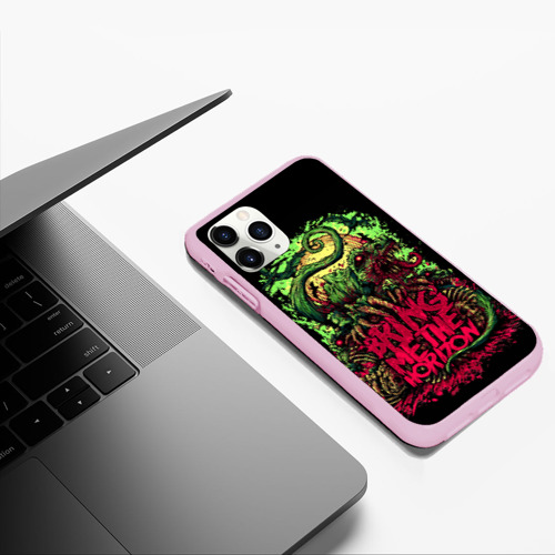 Чехол для iPhone 11 Pro Max матовый Bring me the horizon dinosaurs, цвет розовый - фото 5