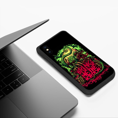 Чехол для iPhone XS Max матовый Bring me the horizon dinosaurs, цвет черный - фото 5